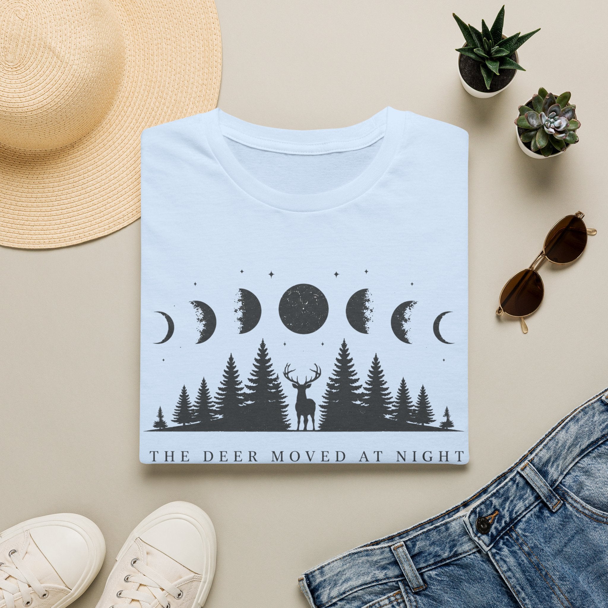 Deer Moved At Night T‑Shirt