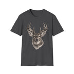 Whitetail Head Charcoal T‑Shirt